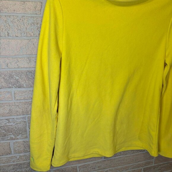 Dudley Stephens TurtleNeck Fleece Pull Over Top Neon Yellow Size Small - Picture 5 of 6